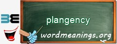 WordMeaning blackboard for plangency